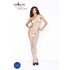 Passion BS036 - rožinė atvira vieno gabalo apranga (balta) - S-L