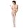 Passion BS048 - atviras nertas bodis su kaklo juostele (balta) - S-L