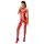 Passion BS056 - raštuotas tinklinis komplektas (raudona) - S-L