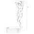 Passion BS058 - atviras tinklinis kombinezonas (raudona) - S-L