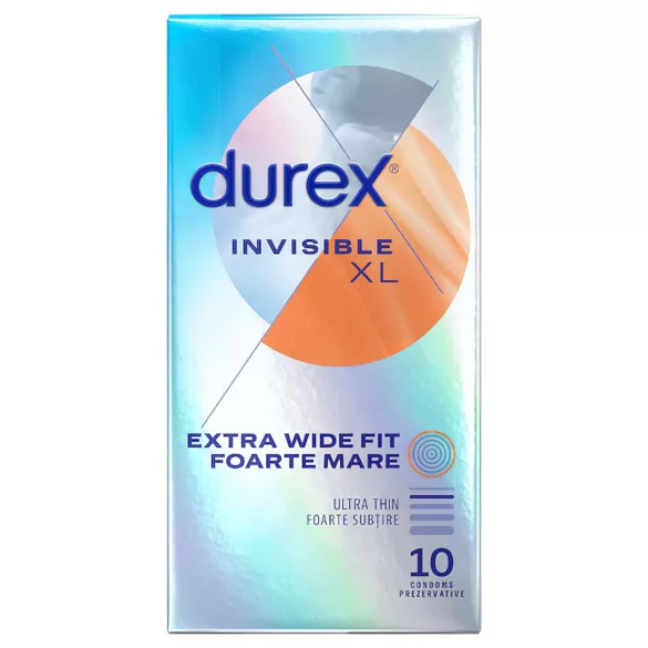 Durex Invisible XL - dideli prezervatyvai - 10 vnt