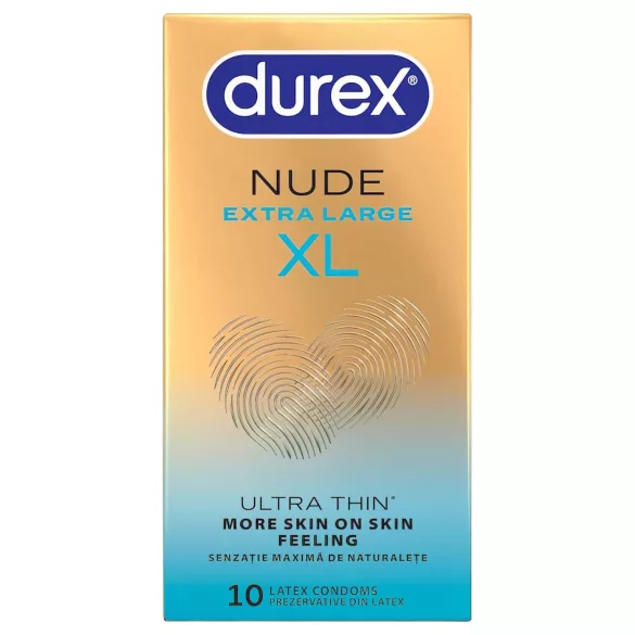 Durex Nude XL - ypač didelis prezervatyvas (10 vnt.)