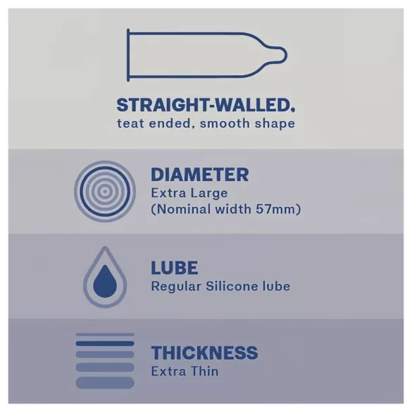 Durex Nude XL - ypač didelis prezervatyvas (10 vnt.)