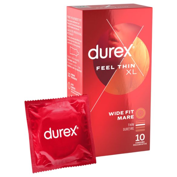 Durex Feel Thin XL - Natūralumo pojūčio prezervatyvai (10 vnt.)