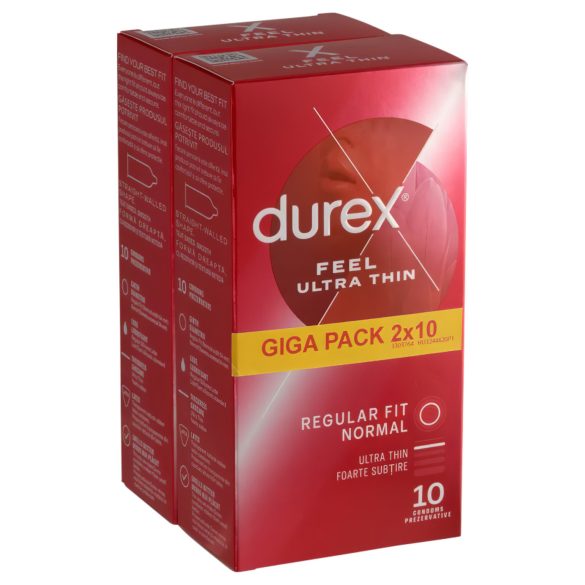 Durex Feel Ultra Thin - itin tikroviški prezervatyvai (2x10vnt)