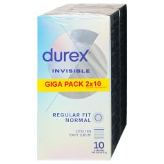 Durex Invisible Regular Fit - ploni prezervatyvai - 20 vnt