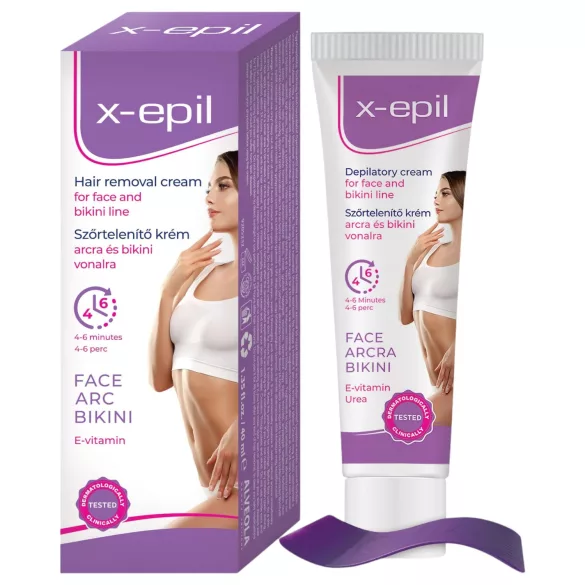 X-Epil - depiliacinis kremas veidui ir bikinio zonai - 40 ml