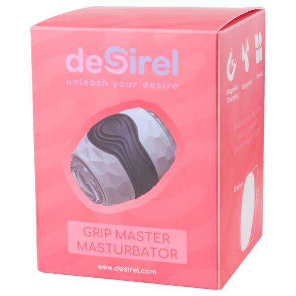 Desirel Grip Master - vyriškas masturbatorius - stipriai spaudžiantis - pilkas