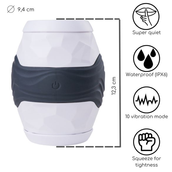 Desirel Grip Master - vyriškas masturbatorius - stipriai spaudžiantis - pilkas