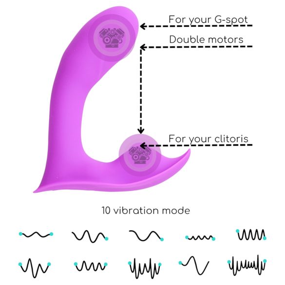 Desirel Insider - G taško ir prostatos vibratorius - violetinis