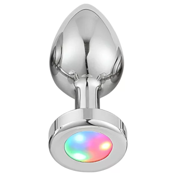 Desirel GlowPlug - analinis kaištis su šviesa - mažas - sidabrinis