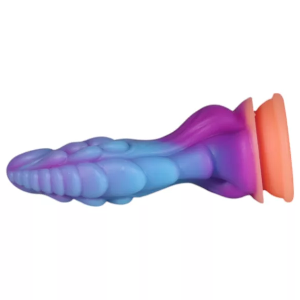 OgazR - šviečiantis drakono dildo - 22cm - violetinė rožinė