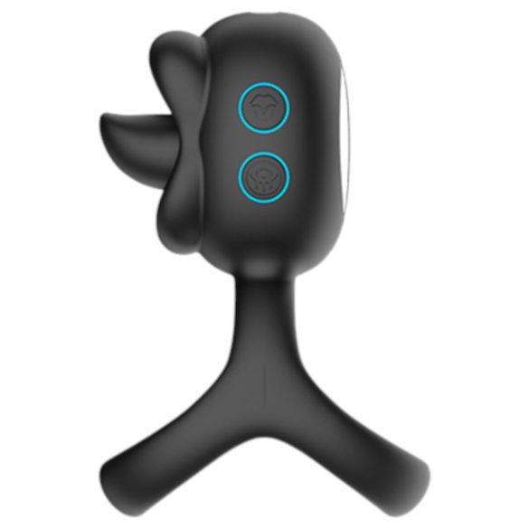 Biu-Biu - penio žiedas ir klitorio vibratorius - juodas