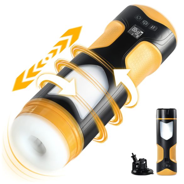 Lonely - vibratorinis masturbatorius vyrams - sukasi ir juda - juodas