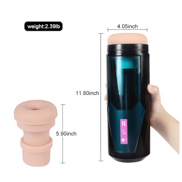 Lonely - masturbatorius vyrams - stūmimo ir garsų funkcija - juodas