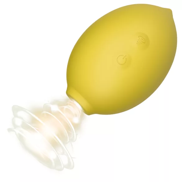 Lemon Squeeze - citrinos formos klitorio čiulptukas vibratorius (geltonas)