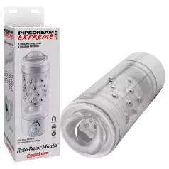 PDX Roto-Bator - vibruojantis burnos masturbatorius - baltas