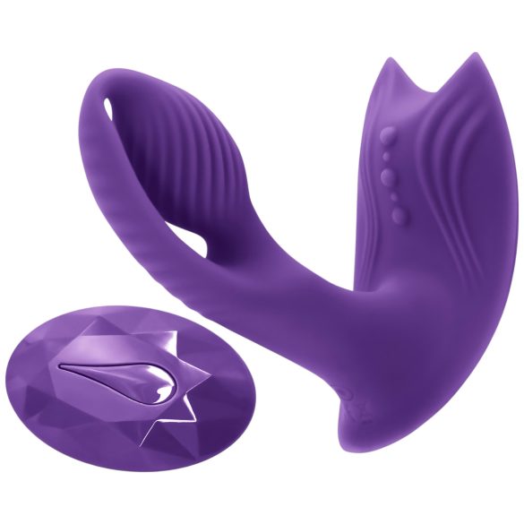 Inya Bump-N-Grind - radijo ir šildymo vibratorius 2in1 (violetinis)