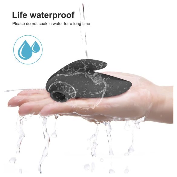 AlvUp - klitorio stimuliatorius su oro bangomis - vibracija - juodas