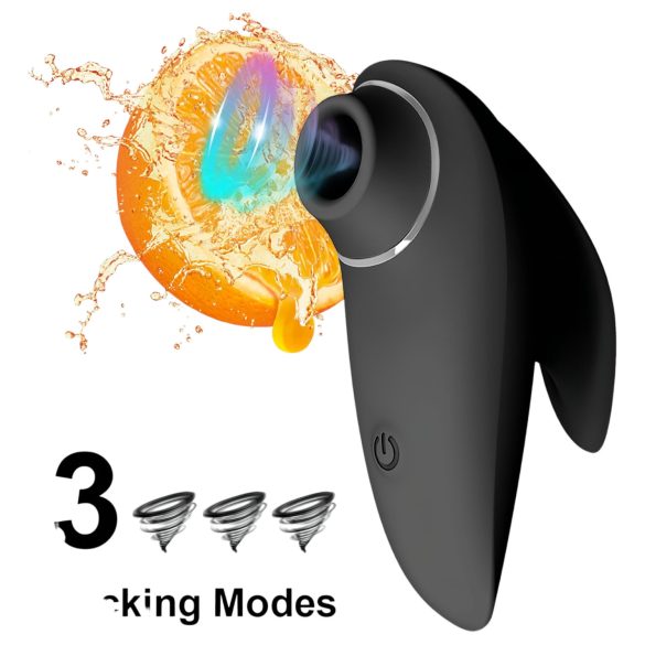 AlvUp - klitorio stimuliatorius su oro bangomis - vibracija - juodas