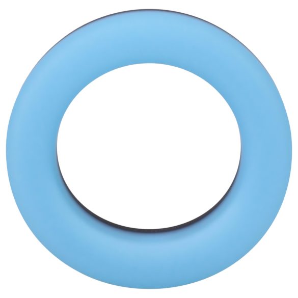 Doc Johnson The Big O - vibruojantis penio žiedas - šviečiantis - mėlynas