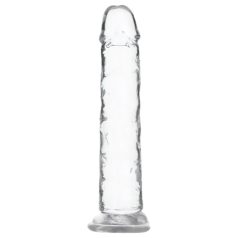 Addiction Crystal - dildo su siurbtuku - permatomas - 18 cm