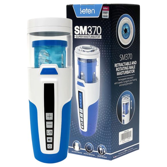 Leten SM370 - dejuojantis, besisukantis masturbatorius (baltas)