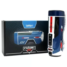   Leten SM Future Pro - masturbatorius vyrams - stūmuo, garsai, šildymas, mėlynas