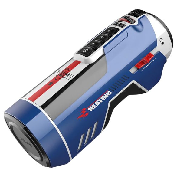 Leten SM Future Pro - masturbatorius vyrams - stūmuo, garsai, šildymas, mėlynas