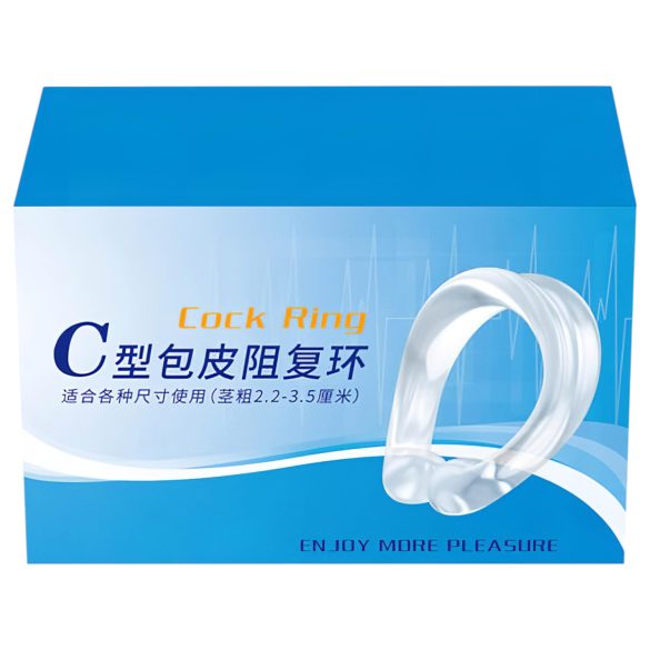 Szilikon žiedas varpos galvutei - ejakuliacijos atidėjimui - permatomas