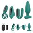 Sex HD - akumuliatorinis, nuotolinio valdymo vibro rinkinys (žalia)