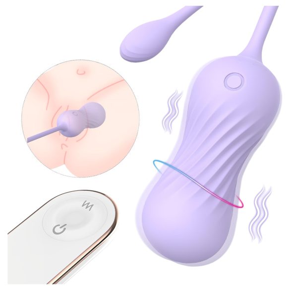 Sex HD Twist Kiaušinis - violetinė vibruojanti aistra