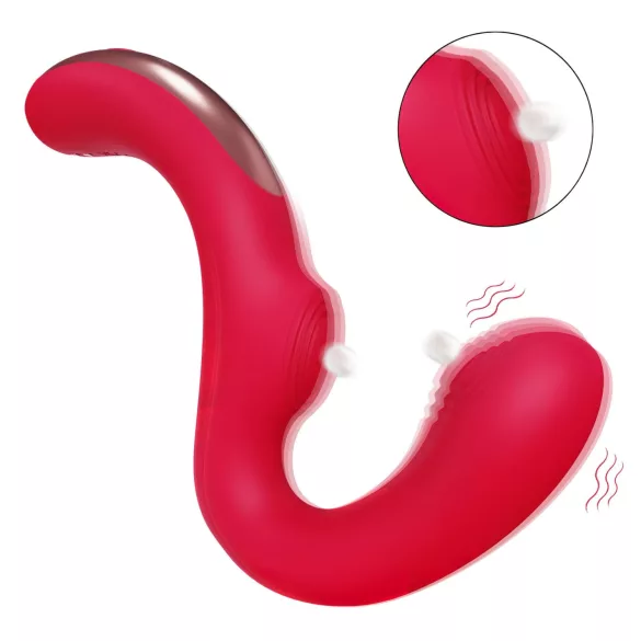SEX HD Genie - G taško ir klitorio vibratorius - raudonas