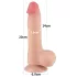 Lovetoy Sliding-Skin - dildo su dvigubu sluoksniu ir sėklidėmis