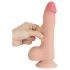 Lovetoy Sliding-Skin - dildo su dvigubu sluoksniu ir sėklidėmis