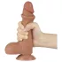Lovetoy Sliding-Skin - dvigubas dildo su sėklidėmis - 19,5 cm