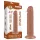 Lovetoy Sliding-Skin - dviejų sluoksnių dildo su siurbtuku - 20cm natūralus