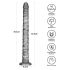 Lovetoy King Size - itin didelis vibratorius - 40,5 cm (pilkas)