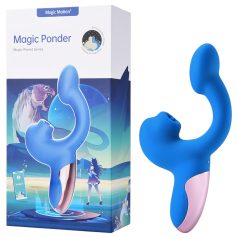   Magic Motion Magic Ponder - vibratorius su klitorio atšaka 2in1 - mėlynas