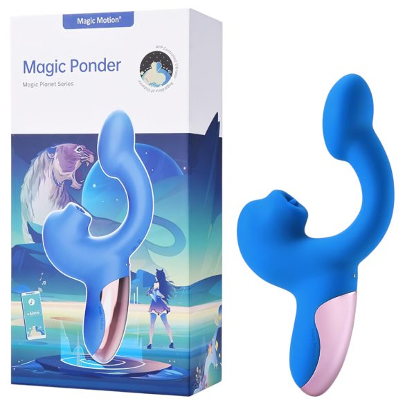 Magic Motion Magic Ponder - vibratorius su klitorio atšaka 2in1 - mėlynas