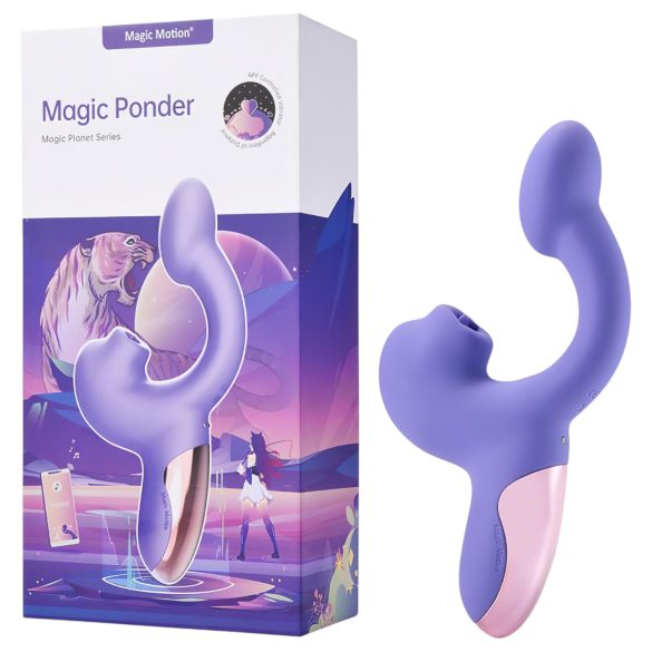 Magic Motion Magic Ponder - vibratorius su klitorio atšaka 2in1 - violetinis