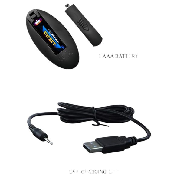 Pretty Love Magic Jinger - analinis vibratorius su stūmimo funkcija - juodas