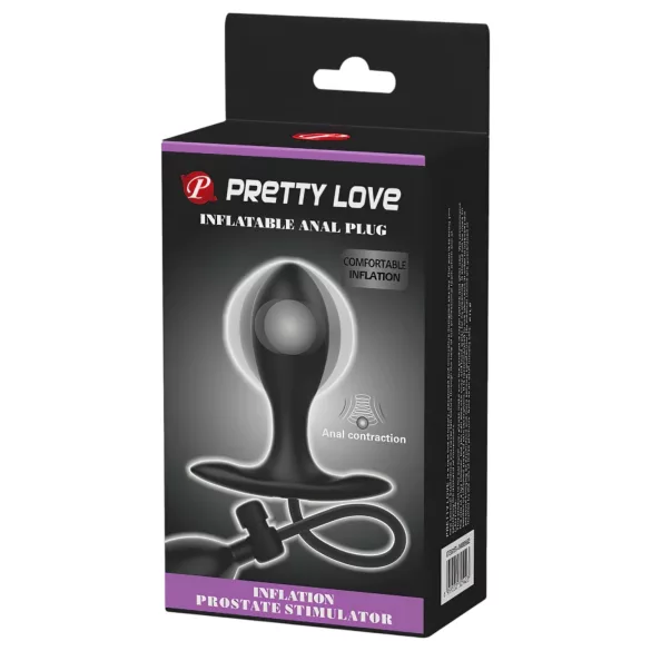 Pretty Love - pripučiamas analinis plėstuvas su vidiniu rutuliuku - juodas