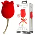 Pretty Love Rose Lover - klitorinis vibratorius su liežuvėliu 2in1 - raudonas