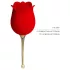 Pretty Love Rose Lover - klitorinis vibratorius su liežuvėliu 2in1 - raudonas