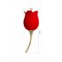 Pretty Love Rose Lover - 2in1 liežuvėlio klitorio vibratorius (raudonas)