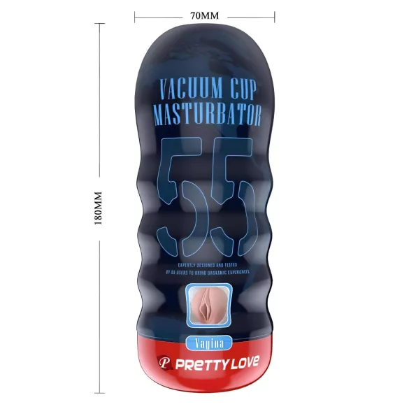Pretty Love vakuuminis masturbatorius - realistiška dirbtinė vagina (kūno spalvos)