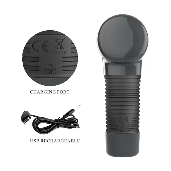 Pretty Love Magic Gun - kūno masažuoklis - juodas