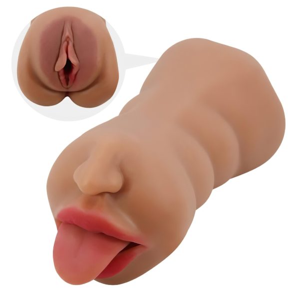 Crazy Bull - masturbatorius burnai ir makščiai - natūralios spalvos
