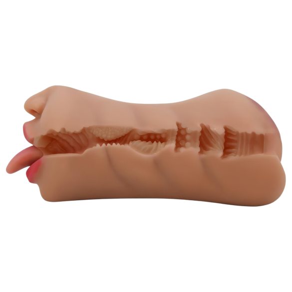 Crazy Bull - masturbatorius burnai ir makščiai - natūralios spalvos